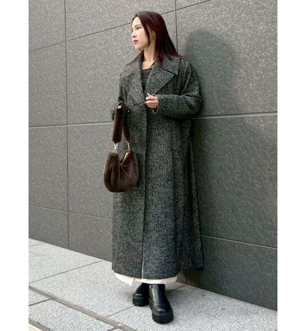 LAGUNAMOON「ウエストタックウールブレンドツイードコート」|その他|