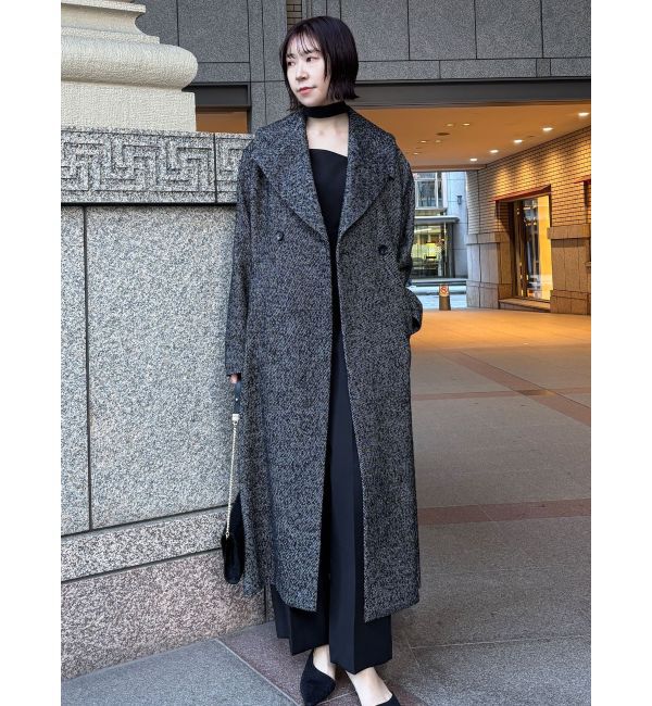 LAGUNAMOON「ウエストタックウールブレンドツイードコート」|その他|