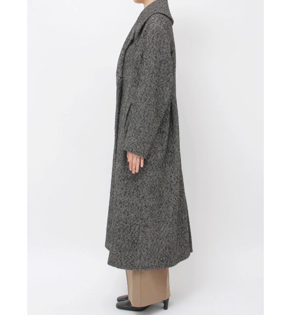 LAGUNAMOON「ウエストタックウールブレンドツイードコート」|その他|
