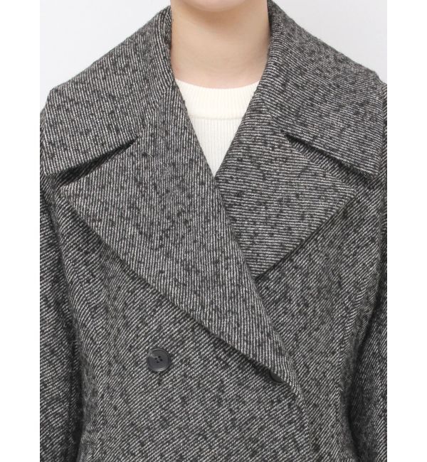 LAGUNAMOON「ウエストタックウールブレンドツイードコート」|その他|