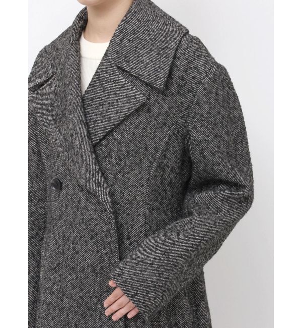 LAGUNAMOON「ウエストタックウールブレンドツイードコート」|その他|