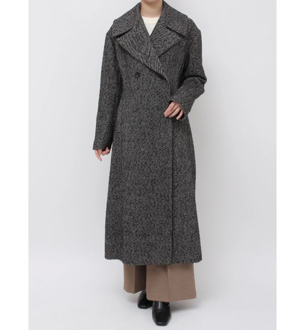 LAGUNAMOON「ウエストタックウールブレンドツイードコート」|その他|