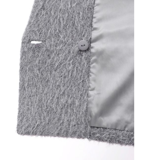 LAGUNAMOON「フェイクフェザーワイドカラーショートコート」|その他|