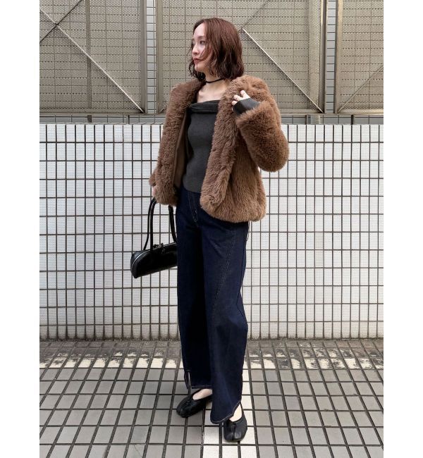 LAGUNAMOON「フェイクファーフーディコート」|その他|