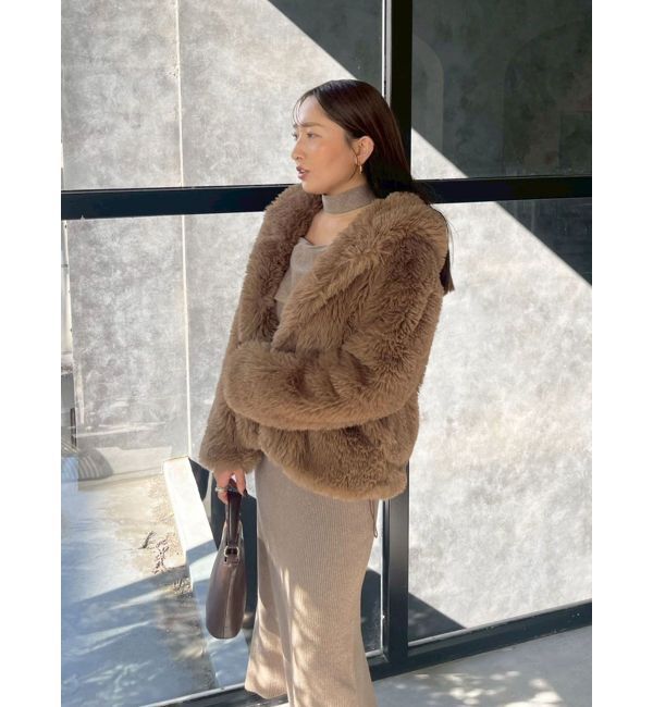 LAGUNAMOON「フェイクファーフーディコート」|その他|