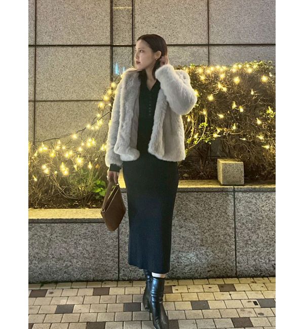 LAGUNAMOON「フェイクファーフーディコート」|その他|