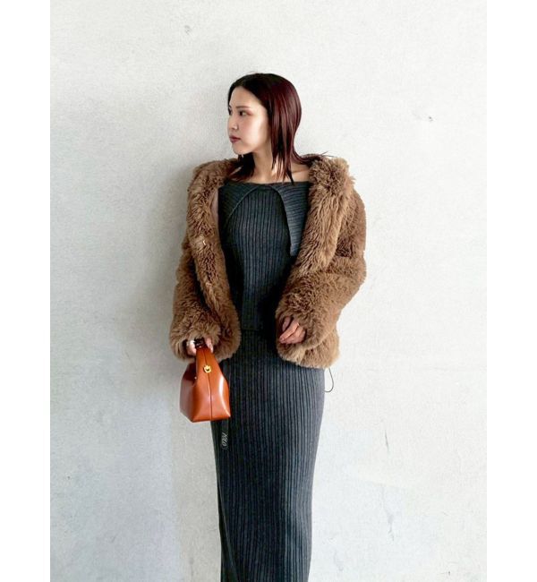 LAGUNAMOON「フェイクファーフーディコート」|その他|