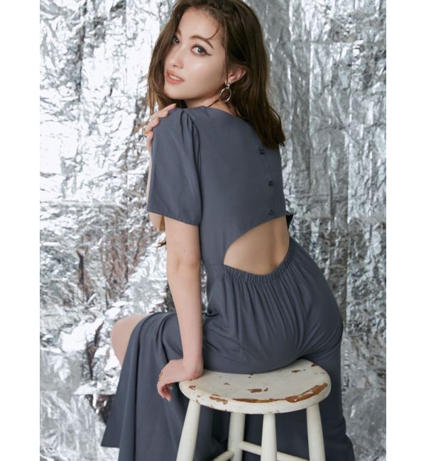 EVRIS「バックオープンロングワンピース」|ワンピース|