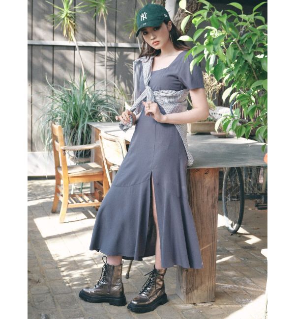 EVRIS「バックオープンロングワンピース」|ワンピース|