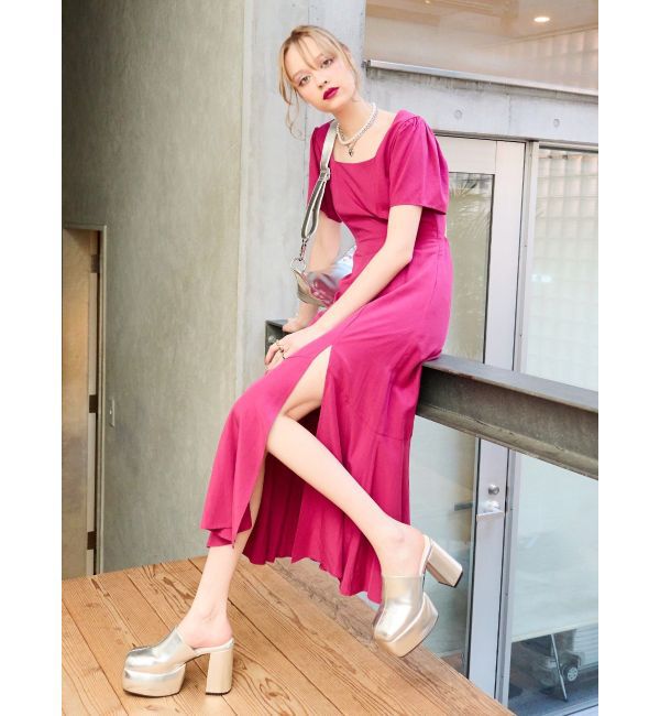 EVRIS「バックオープンロングワンピース」|ワンピース|