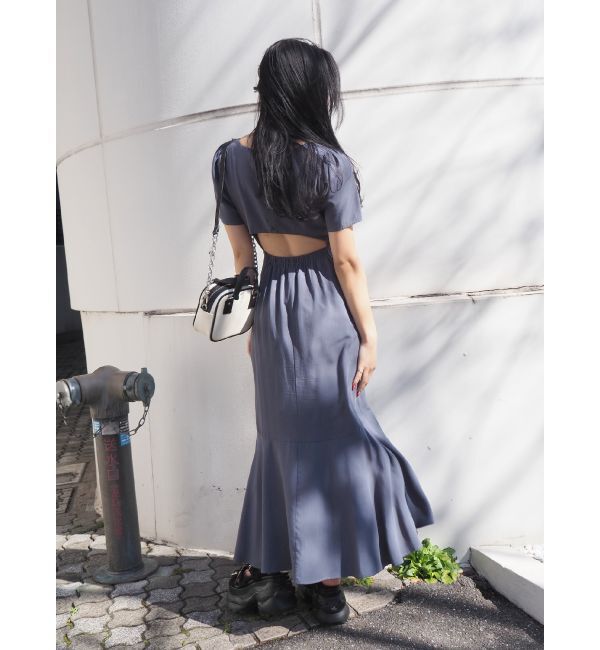 EVRIS「バックオープンロングワンピース」|ワンピース|