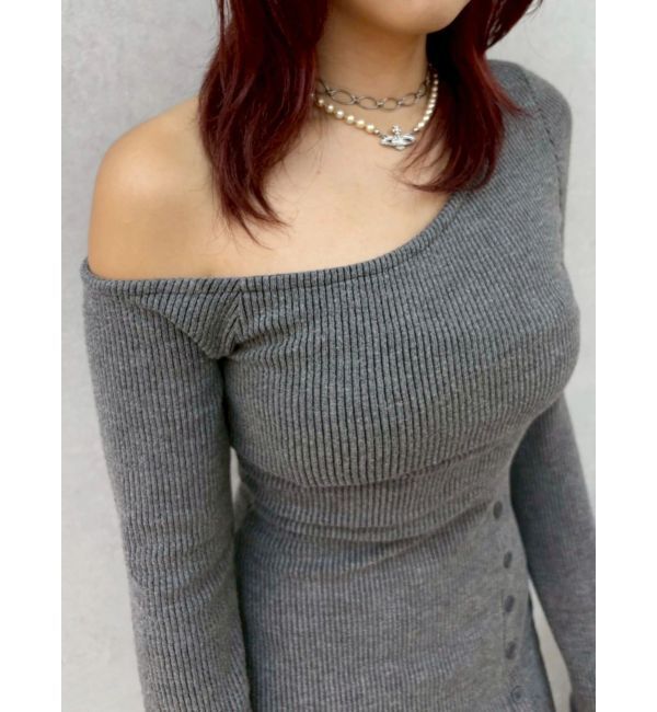 EVRIS「アウトワンショルダーミニワンピース」|ワンピース|