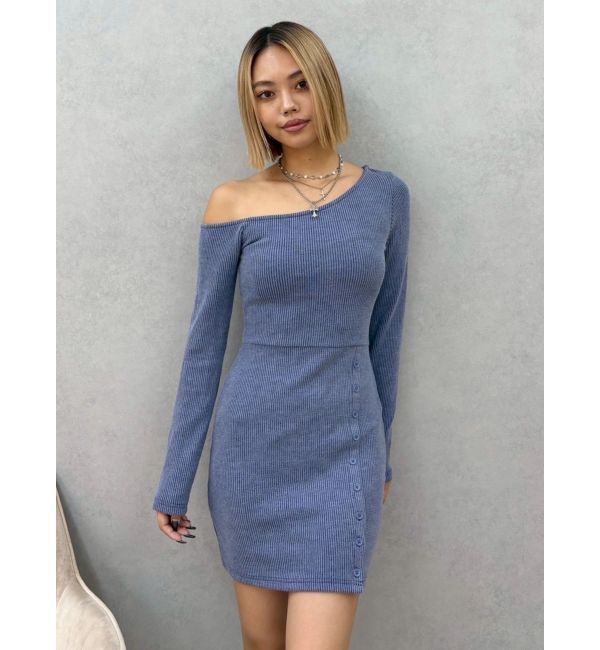 EVRIS「アウトワンショルダーミニワンピース」|ワンピース|