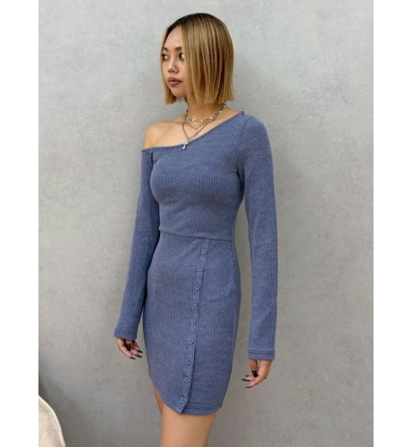 EVRIS「アウトワンショルダーミニワンピース」|ワンピース|