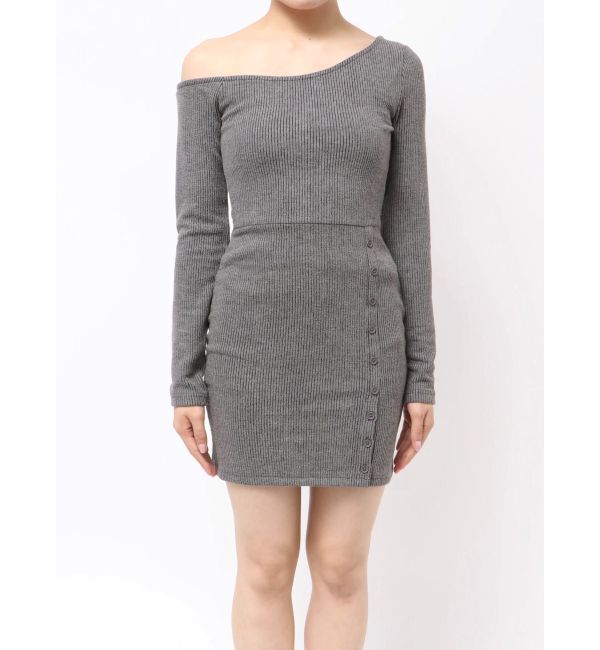 EVRIS「アウトワンショルダーミニワンピース」|ワンピース|