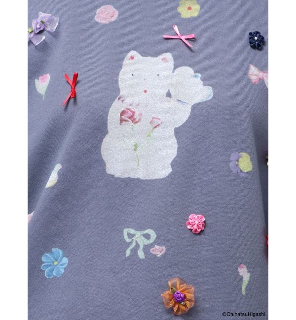 merry jenny「New Wave Sugar cat lace sweat」|スウェット・ジャージ|