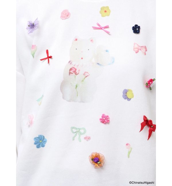 merry jenny「New Wave Sugar cat lace sweat」|スウェット・ジャージ|