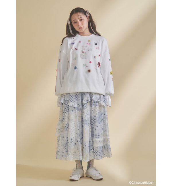 merry jenny「New Wave Sugar cat lace sweat」|スウェット・ジャージ|