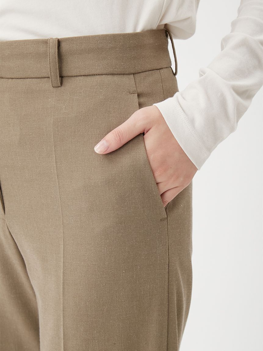 Mila Owen「ウエストシューレース付きテーパードパンツ」|チノ|