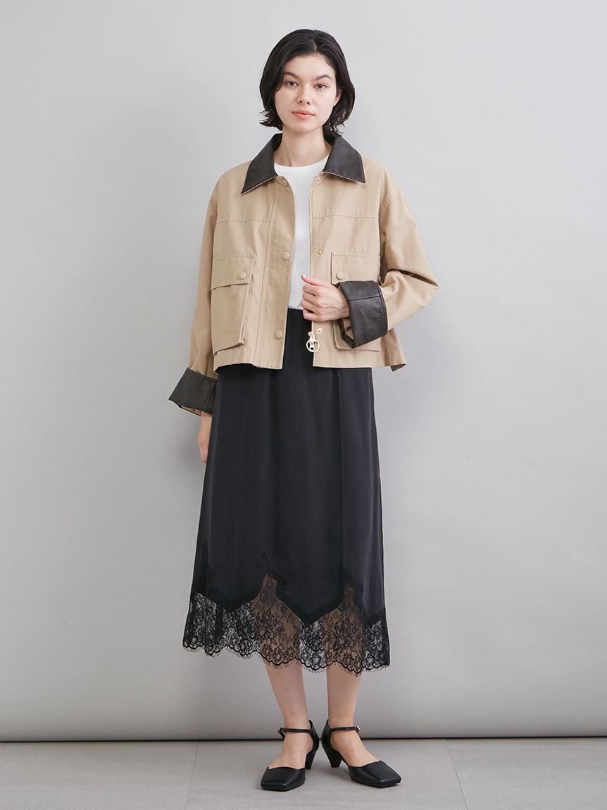 Mila Owen「レースヘムスカート」|スカート|