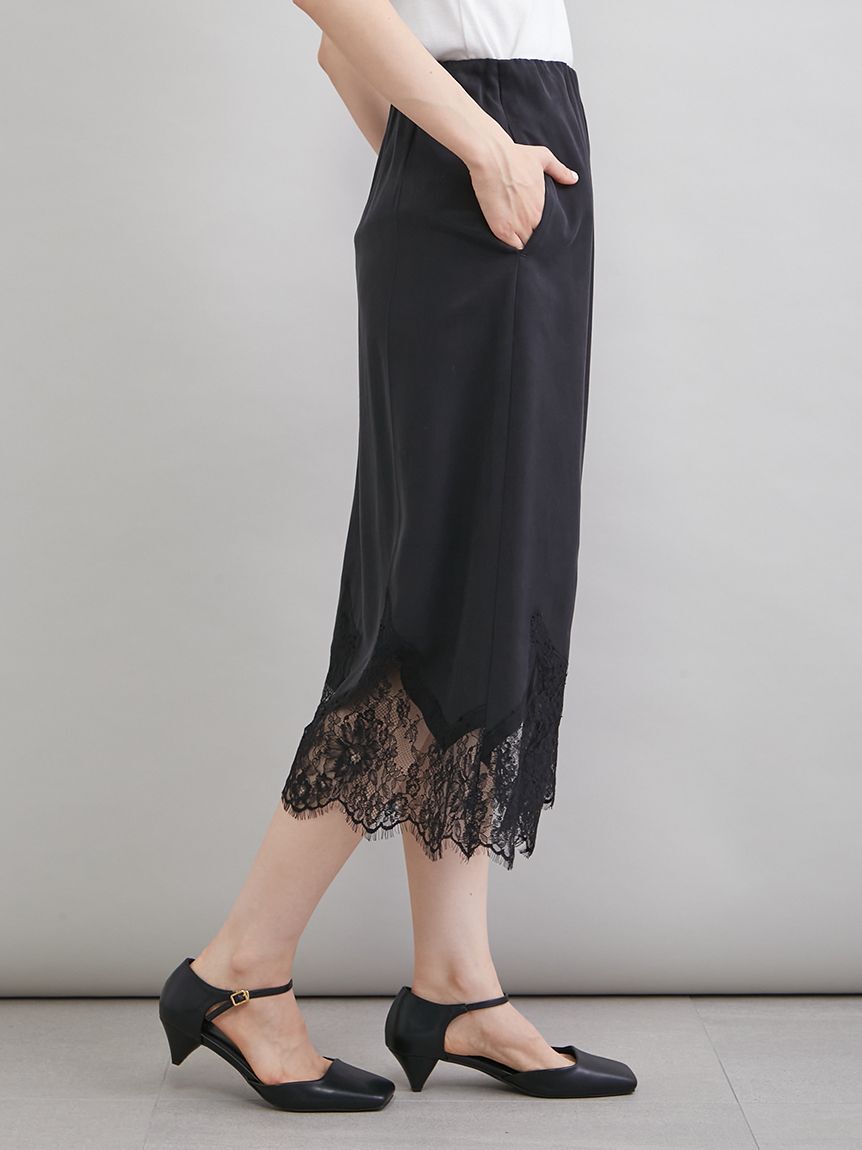 Mila Owen「レースヘムスカート」|スカート|