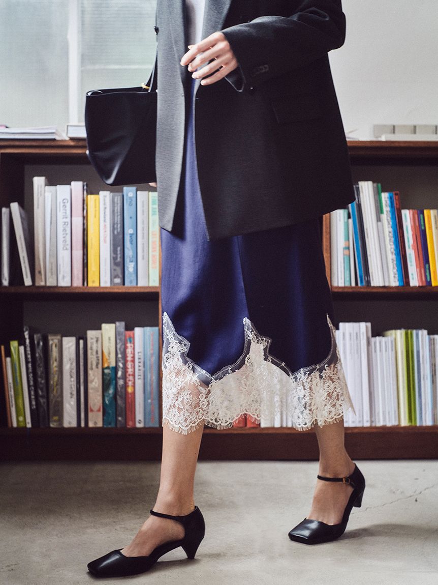 Mila Owen「レースヘムスカート」|スカート|NVY