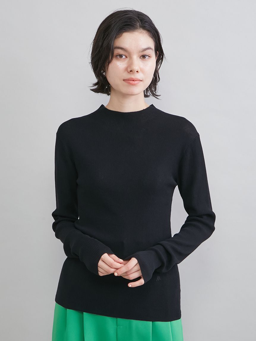 Mila Owen「ハイネックハイゲージシアーリブニット」|ニット・セーター|