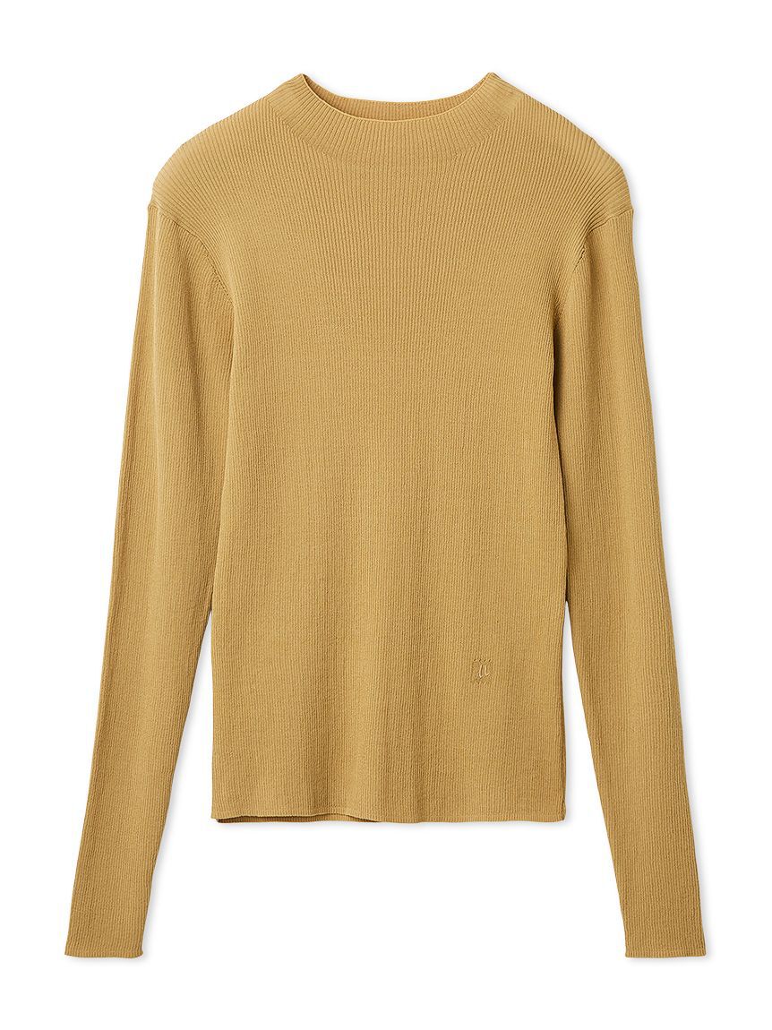 Mila Owen「ハイネックハイゲージシアーリブニット」|ニット・セーター|BEG