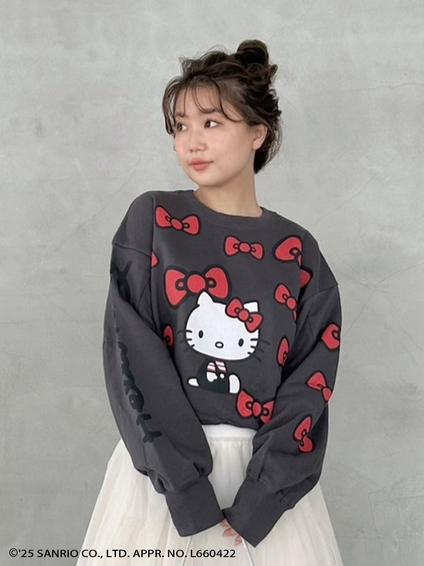 SNIDEL「【HELLO KITTY】バリエプルオーバー」|Tシャツ・カットソー|BLK