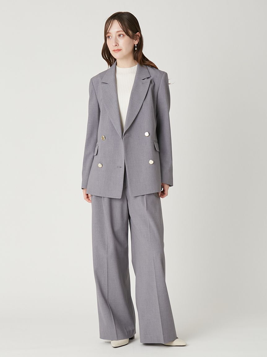 FRAY I.D「セミワイドストレートパンツ／ウォッシャブル」|チノ|