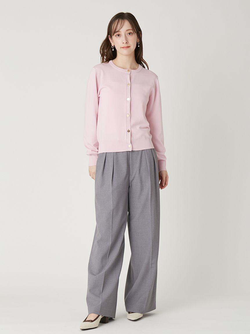 FRAY I.D「セミワイドストレートパンツ／ウォッシャブル」|チノ|