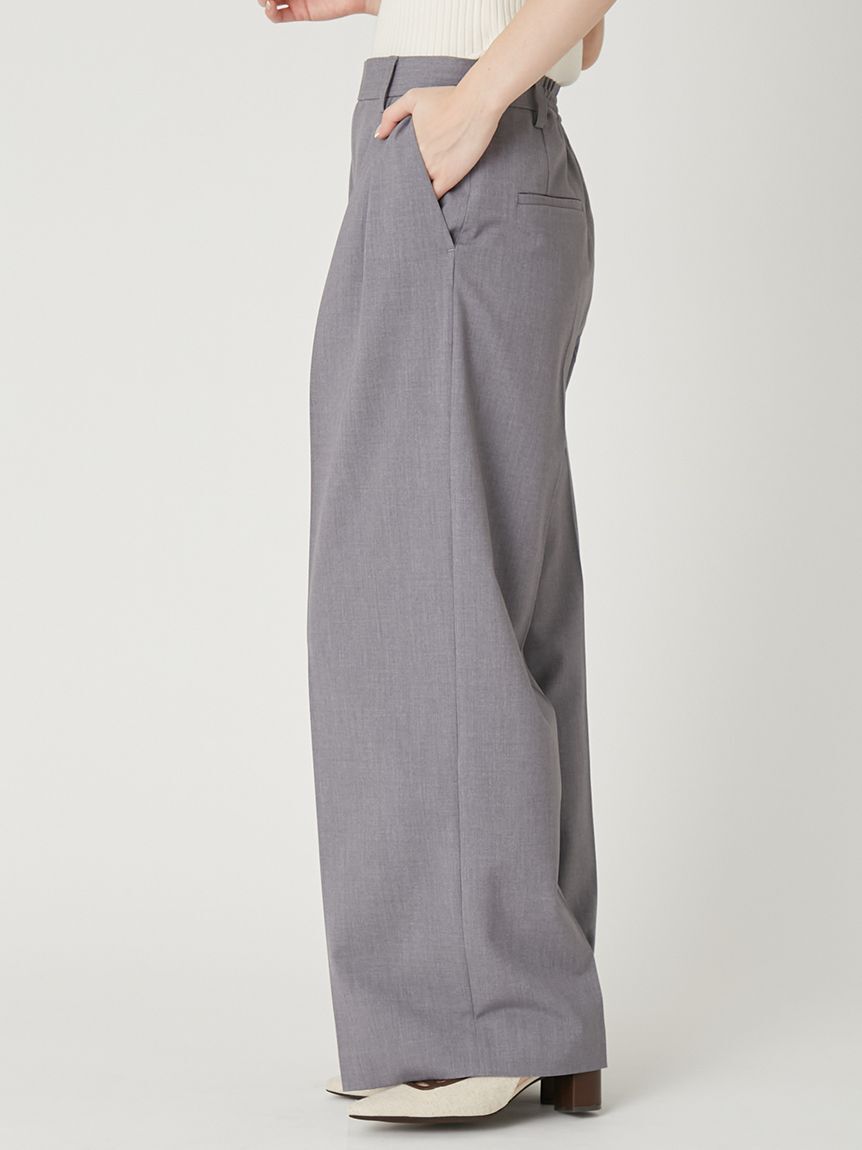 FRAY I.D「セミワイドストレートパンツ／ウォッシャブル」|チノ|