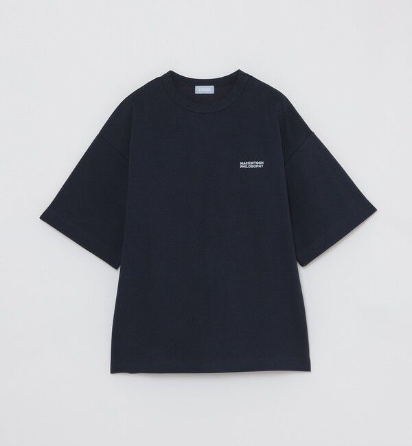 MACKINTOSH PHILOSOPHY「GREY LABEL PLAX 梨地ワイドフィットTシャツ」|Tシャツ・カットソー|ネイビー