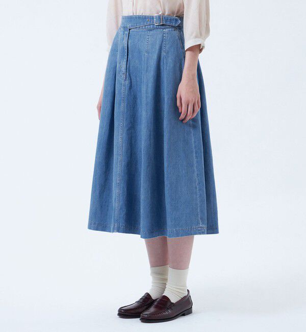 MACKINTOSH PHILOSOPHY「コットンリネンデニムグルカスカート」|スカート|