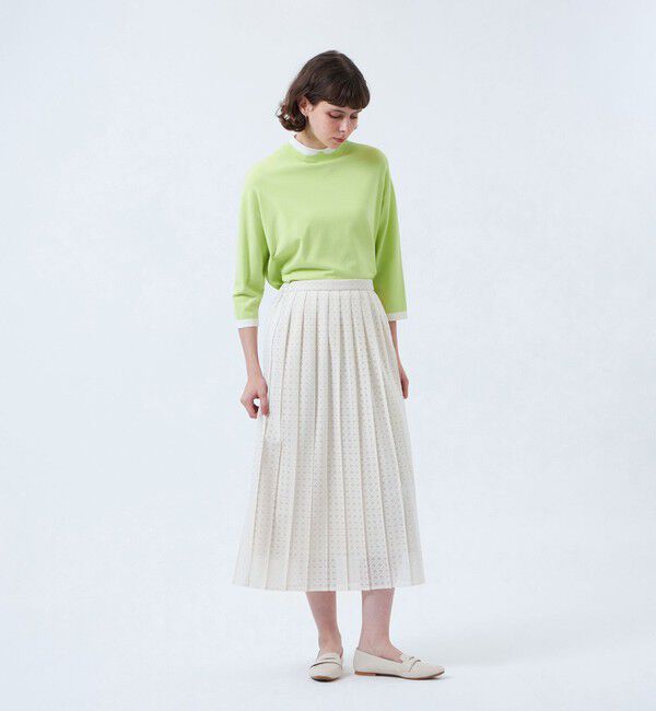 MACKINTOSH PHILOSOPHY「Cleric Collar Knit ワイドフィット(七分袖)」|ニット・セーター|