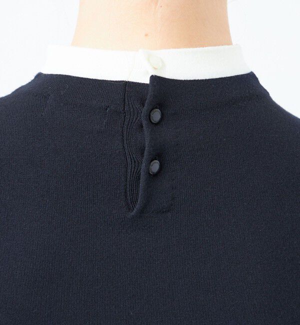 MACKINTOSH PHILOSOPHY「Cleric Collar Knit ワイドフィット(七分袖)」|ニット・セーター|