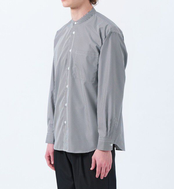 MACKINTOSH PHILOSOPHY「トロッター オーバーサイズバンドカラーシャツ  チェック/無地」|シャツ・ブラウス|