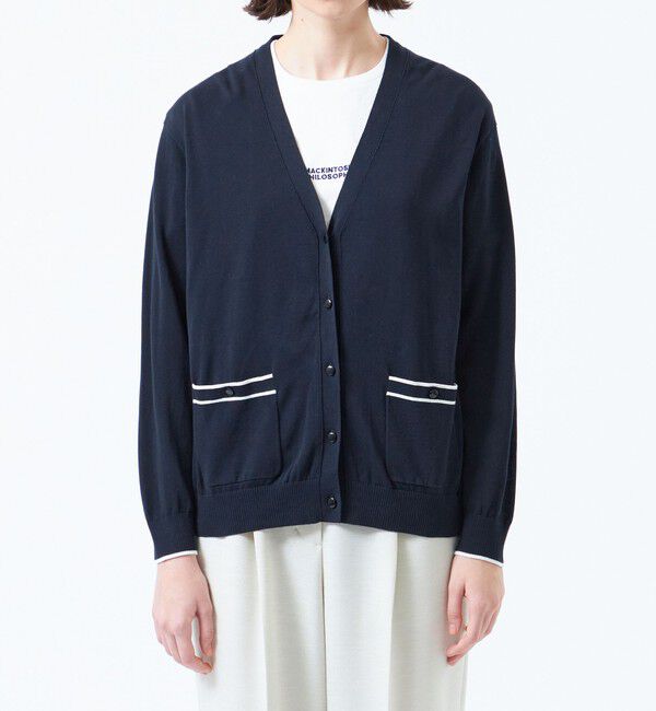 MACKINTOSH PHILOSOPHY「トリミングカラーVネックカーディガン」|ニット・セーター|