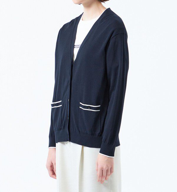 MACKINTOSH PHILOSOPHY「トリミングカラーVネックカーディガン」|ニット・セーター|