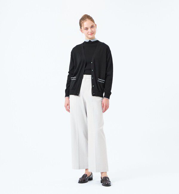 MACKINTOSH PHILOSOPHY「トリミングカラーVネックカーディガン」|ニット・セーター|