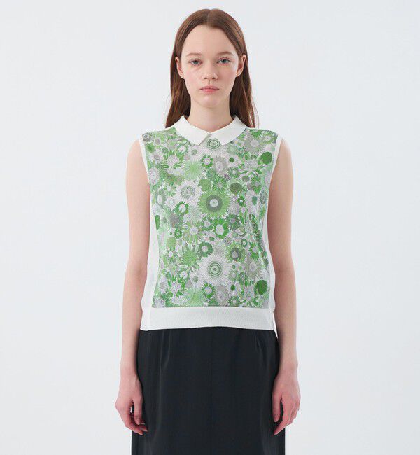 MACKINTOSH PHILOSOPHY「リバティコンビノースリーブポロニット」|ニット・セーター|