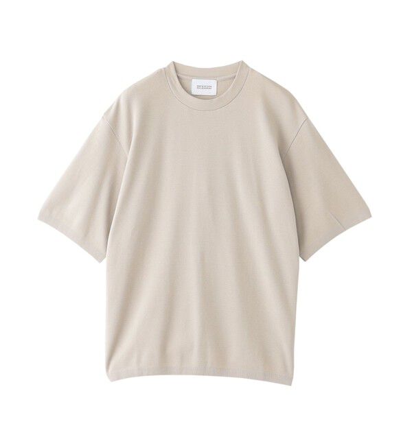 MACKINTOSH PHILOSOPHY「30/1ミニカノコ クルーネック半袖ニットTシャツ」|ニット・セーター|ベージュ