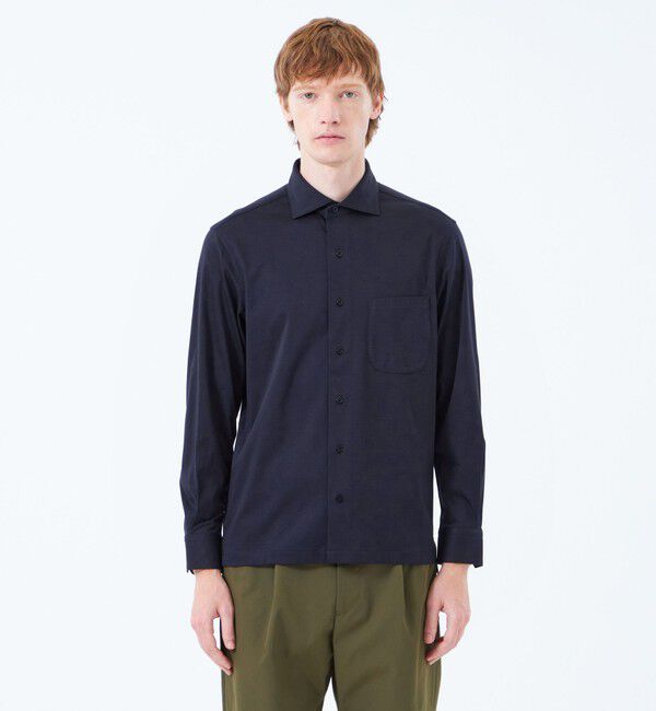 MACKINTOSH PHILOSOPHY「シルケットスムース スクエアホリゾンタルワイドシャツ」|シャツ・ブラウス|