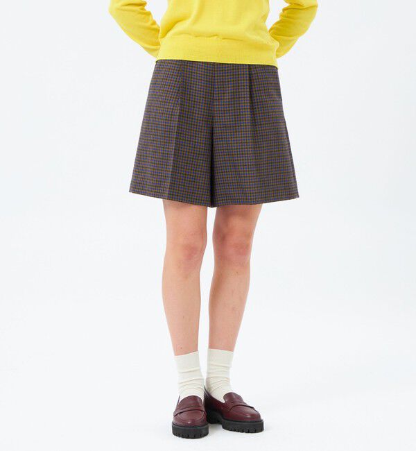 MACKINTOSH PHILOSOPHY「チェックツイードハーフパンツ」|その他|キャメル