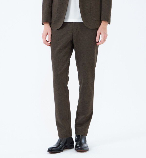 MACKINTOSH PHILOSOPHY「テーラードジャージー パンツ 36G裏メッシュモクロディ」|スラックス|ダークブラウン