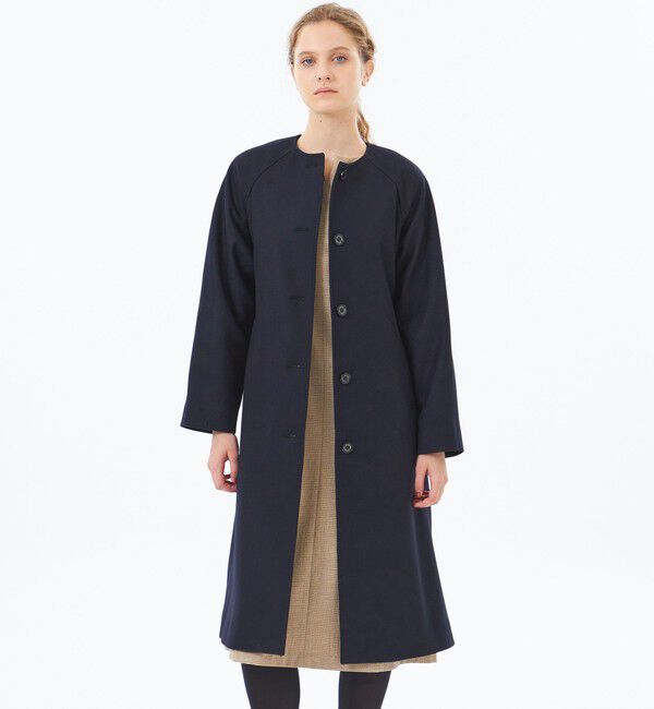 MACKINTOSH PHILOSOPHY「【WEB&一部店舗限定】メルトンノーカラーコート」|その他|ネイビー