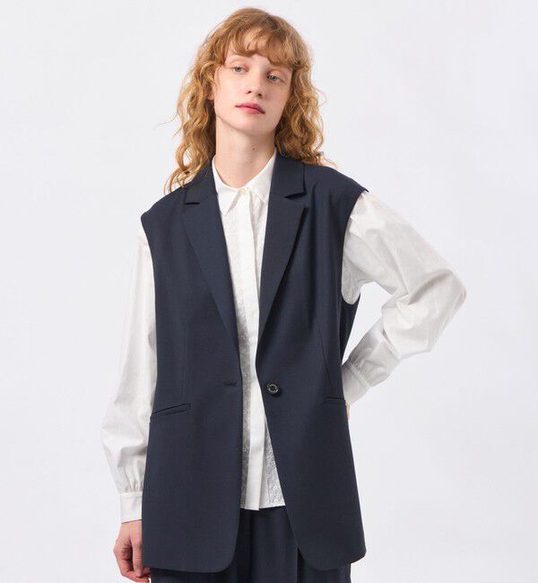 MACKINTOSH PHILOSOPHY「ウールツイルジレジャケット」|その他|ネイビー