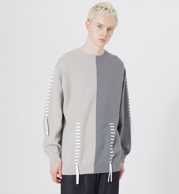  「【UNISEX】ポイントスレッドプルオーバー」|ニット・セーター|グレー