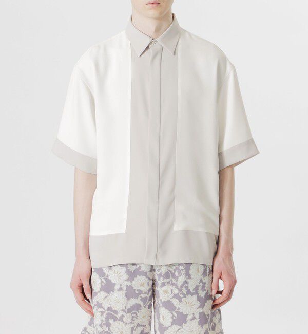  「ブロッキングショートスリーブシャツ」|シャツ・ブラウス|