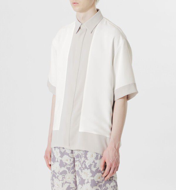  「ブロッキングショートスリーブシャツ」|シャツ・ブラウス|